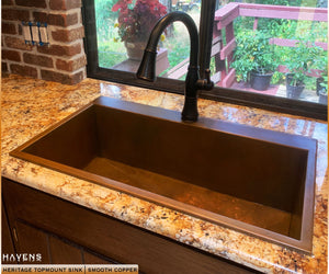 Custom Heritage Topmount Sink - Copper