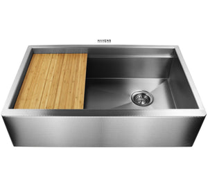 Legacy Stainless steel sink with Amber Wood cutting board
