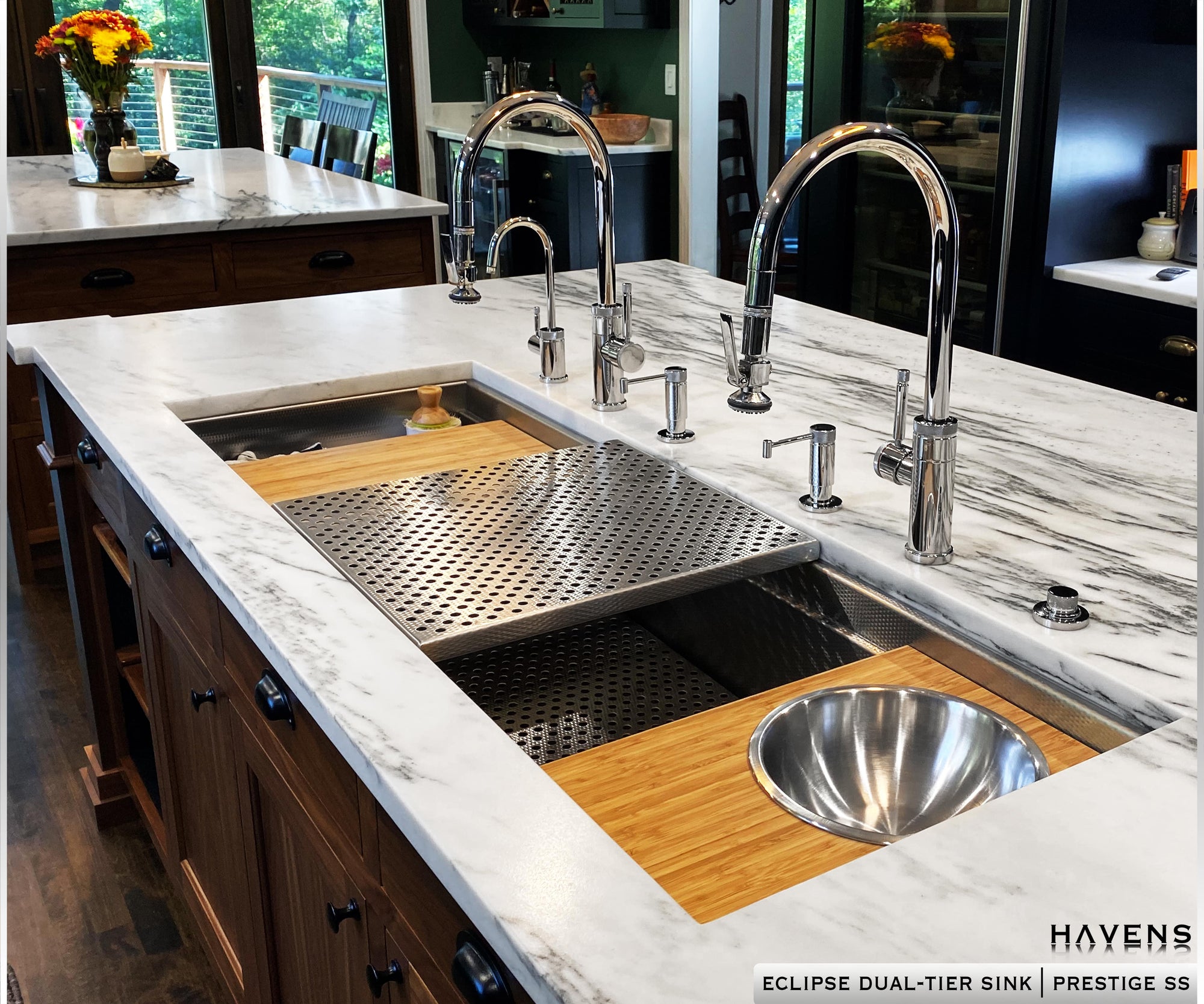 Custom Eclipse Dual-Tier Sink - Stainless