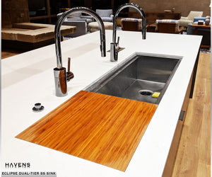 Double ledge workstation Galley Kitchen Sink by Havens