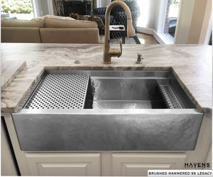 Legacy - Legacy Farmhouse Sink - Brushed Hammered Stainless
