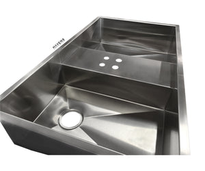 Custom Undermount Sink (Faucet Deck) - Stainless