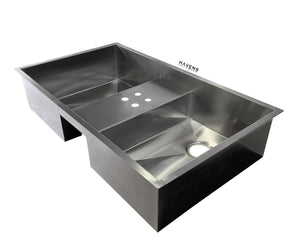 Custom Undermount Sink (Faucet Deck) - Stainless