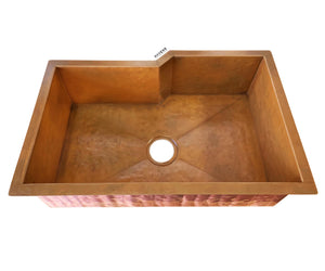 Custom Irregular Sink - Copper