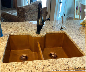 Custom Irregular Sink - Copper