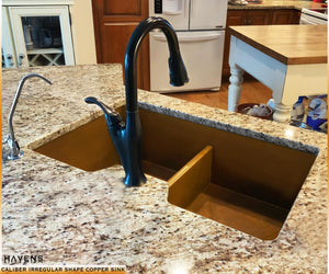 Custom Irregular Sink - Copper