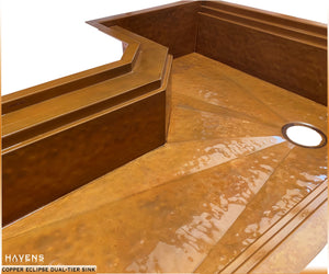 Custom Corner Sink - Copper