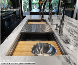 Custom Eclipse Dual-Tier Sink - Stainless