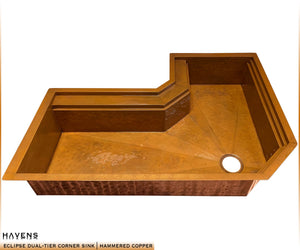 Custom Corner Sink - Copper