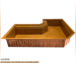 Custom Corner Sink - Copper