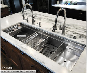 Custom Eclipse Dual-Tier Sink - Stainless