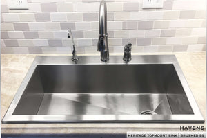 Custom Heritage Topmount Sink - Stainless