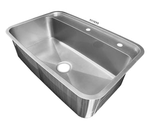 Custom Radius Corners Sink - Stainless