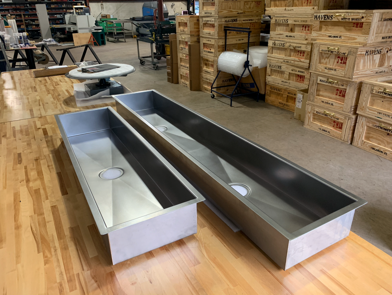 Custom Trough Sink - Stainless