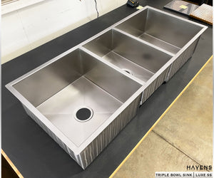 Triple Bowl Undermount Sink - Stainless