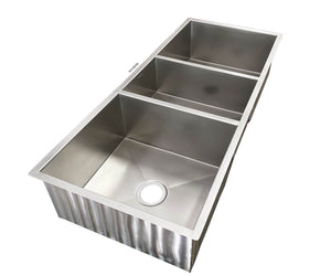 Custom Triple Bowl Sink - Stainless