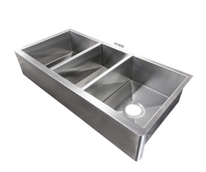 Custom Triple Bowl Farmhouse Sink - Stainless