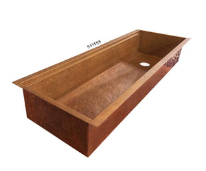 Custom Trough Sink - Copper