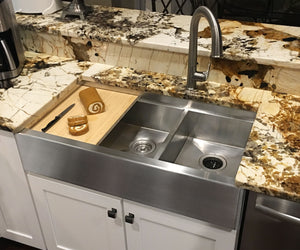 Custom Double Bowl Farmhouse Sink - Stainless