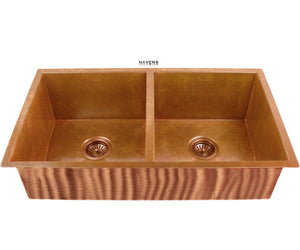 Caliber Double Bowl Sink - Copper