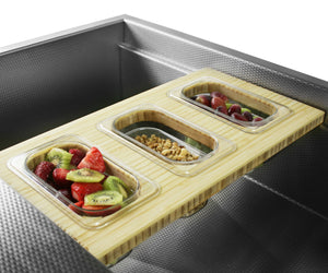 Cutting Board - Triple Container Serving Board