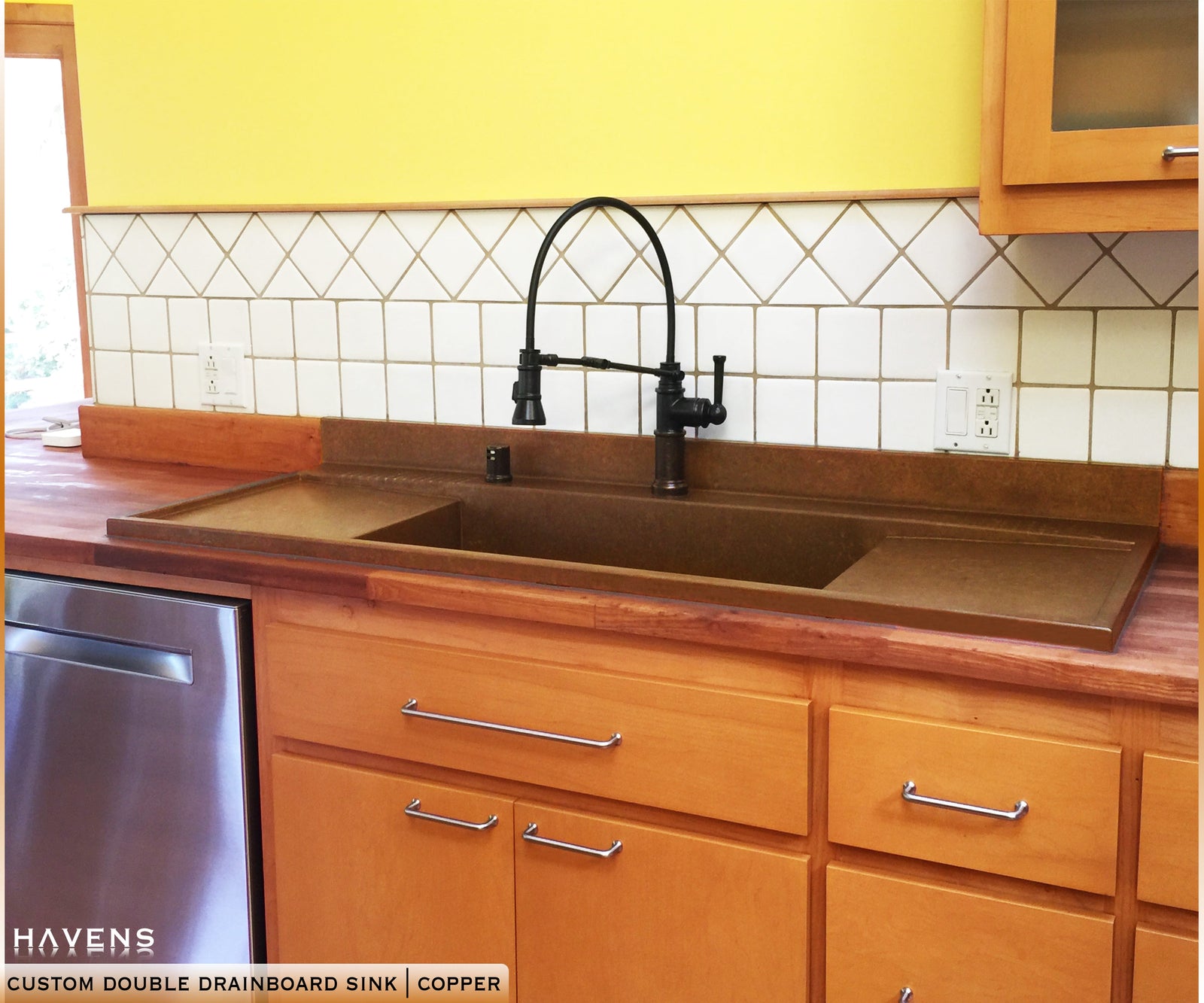 Custom Drainboard Sink - Copper