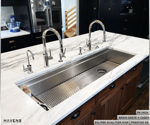 Custom Eclipse Dual-Tier Sink - Stainless