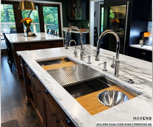 Custom Eclipse Dual-Tier Sink - Stainless