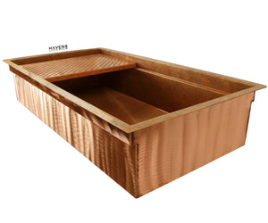 Undermount Legacy copper kitchen sink, crafted in the USA from 14 gauge copper.