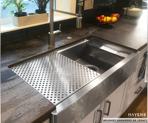 Legacy - Legacy Farmhouse Sink - Brushed Hammered Stainless