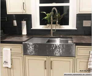 Legacy - Legacy Farmhouse Sink - Brushed Hammered Stainless