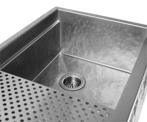 Legacy - Legacy Matte Hammered Stainless Steel Farmhouse Sink - Undermount