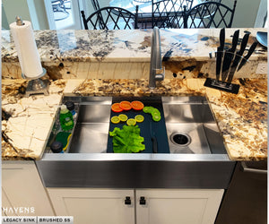 Custom Double Bowl Farmhouse Sink - Stainless