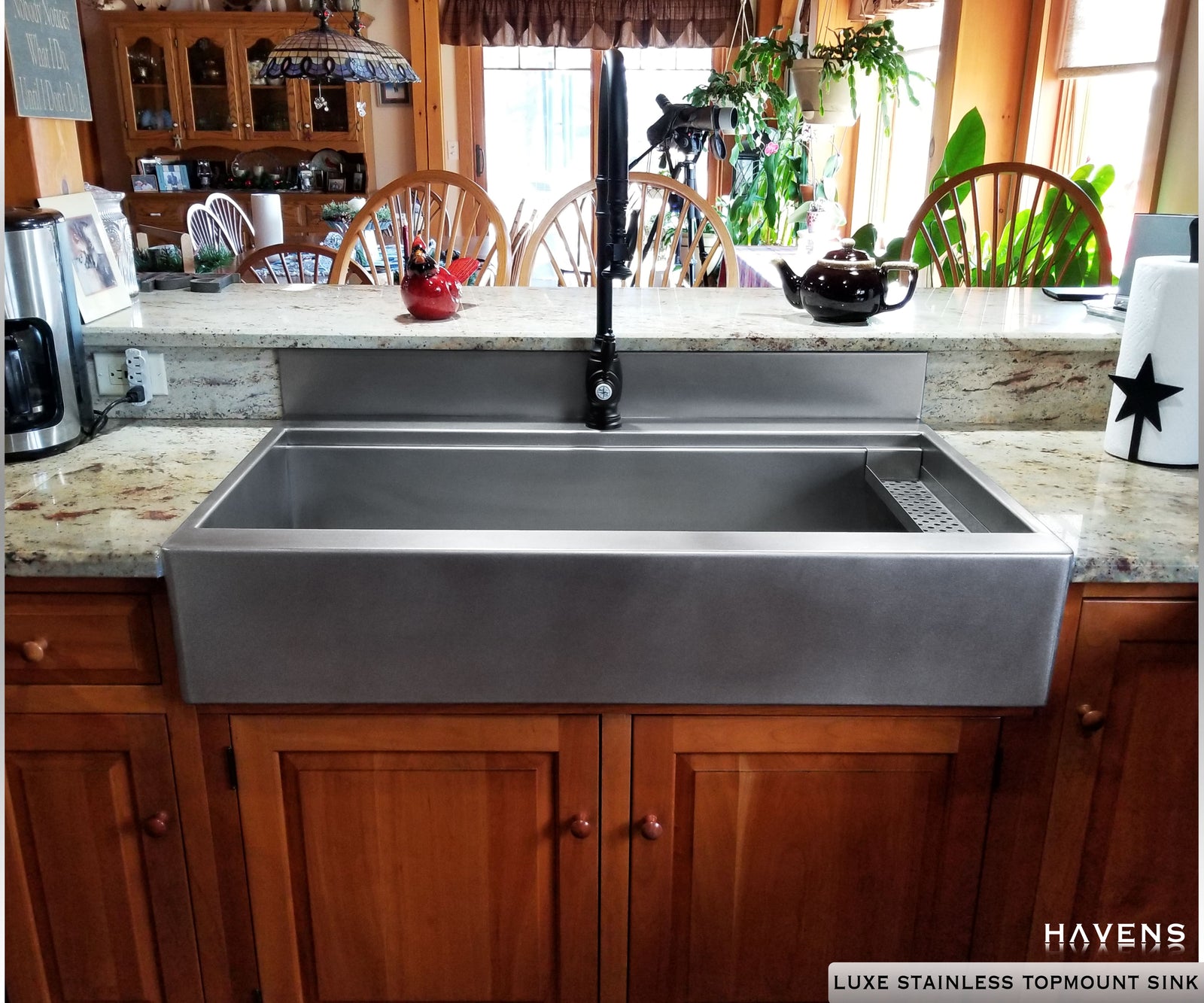 Custom Topmount Farmhouse Sink - Stainless