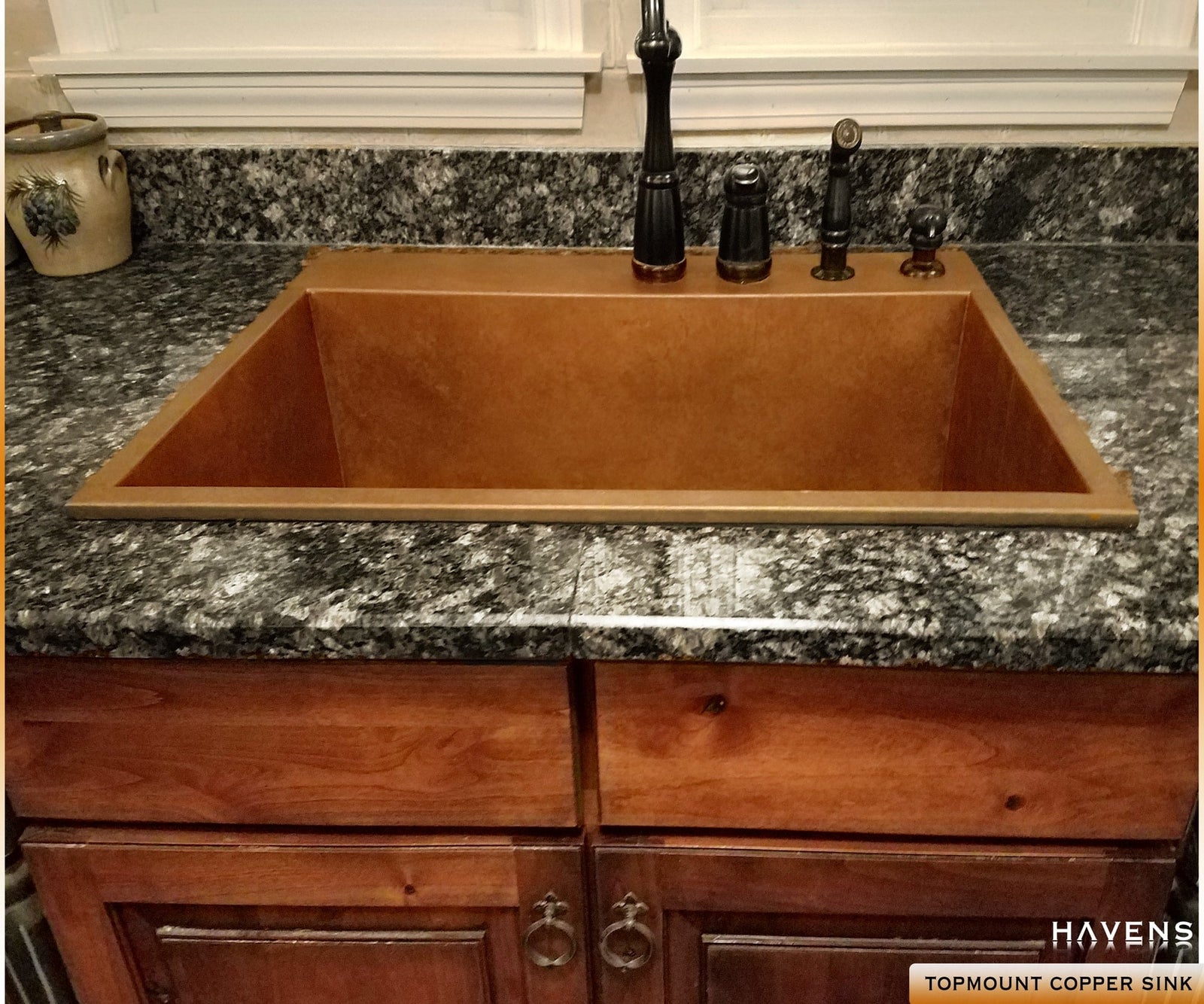 Custom Heritage Topmount Sink - Copper
