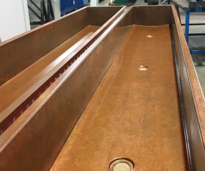 Custom Trough Sink - Copper