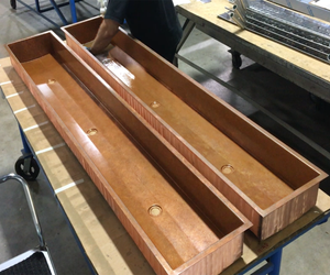 Custom Trough Sink - Copper